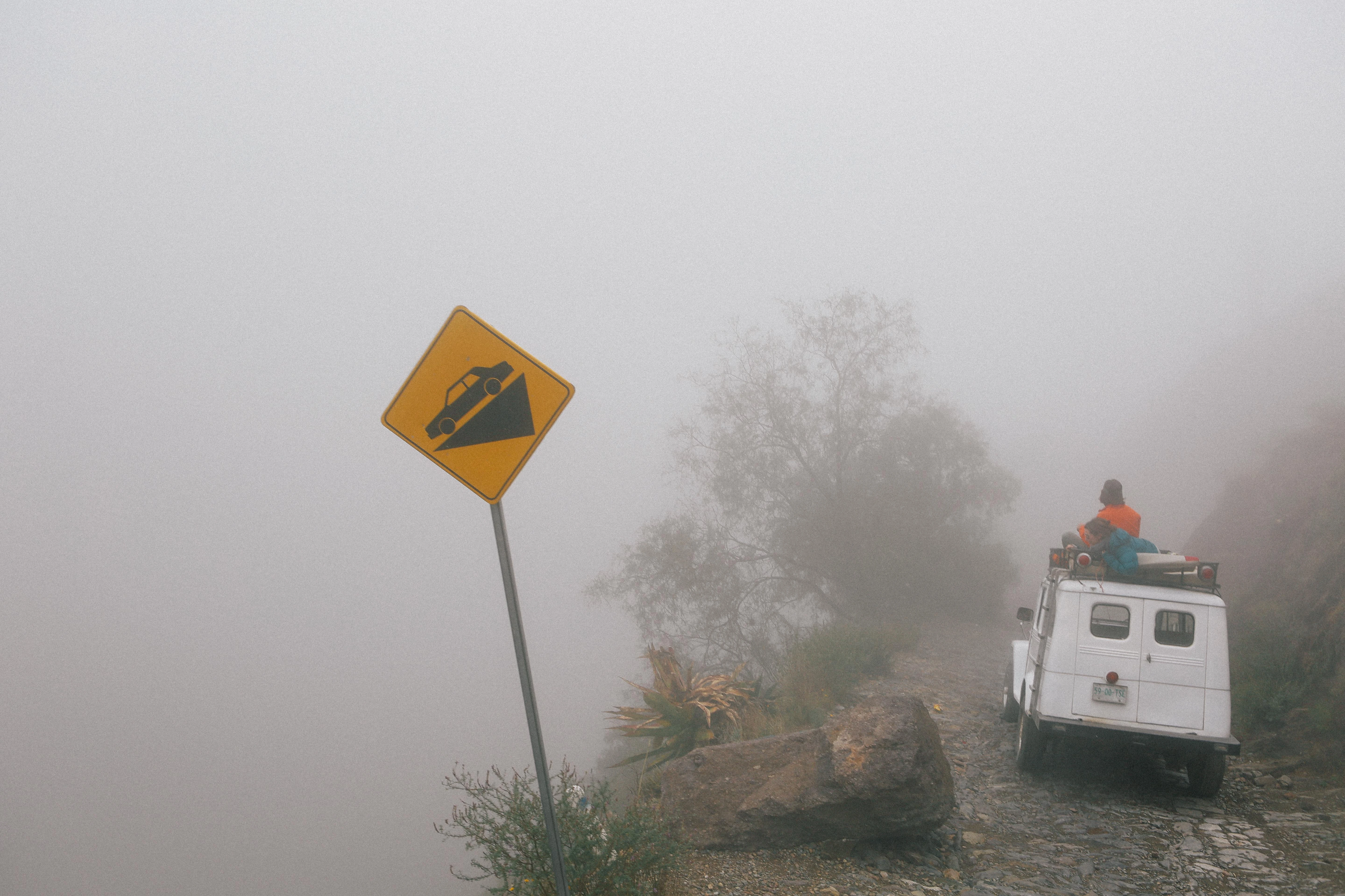 Fog-covered landscape before editing